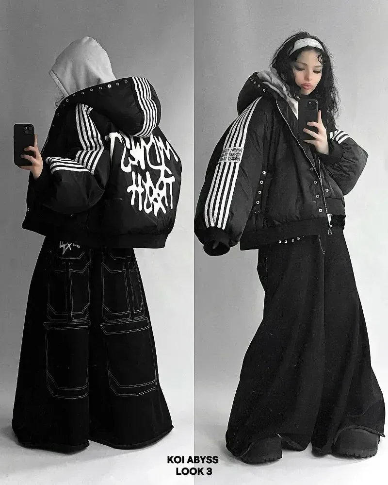 5x Striped MidWest Trash Winter Coat